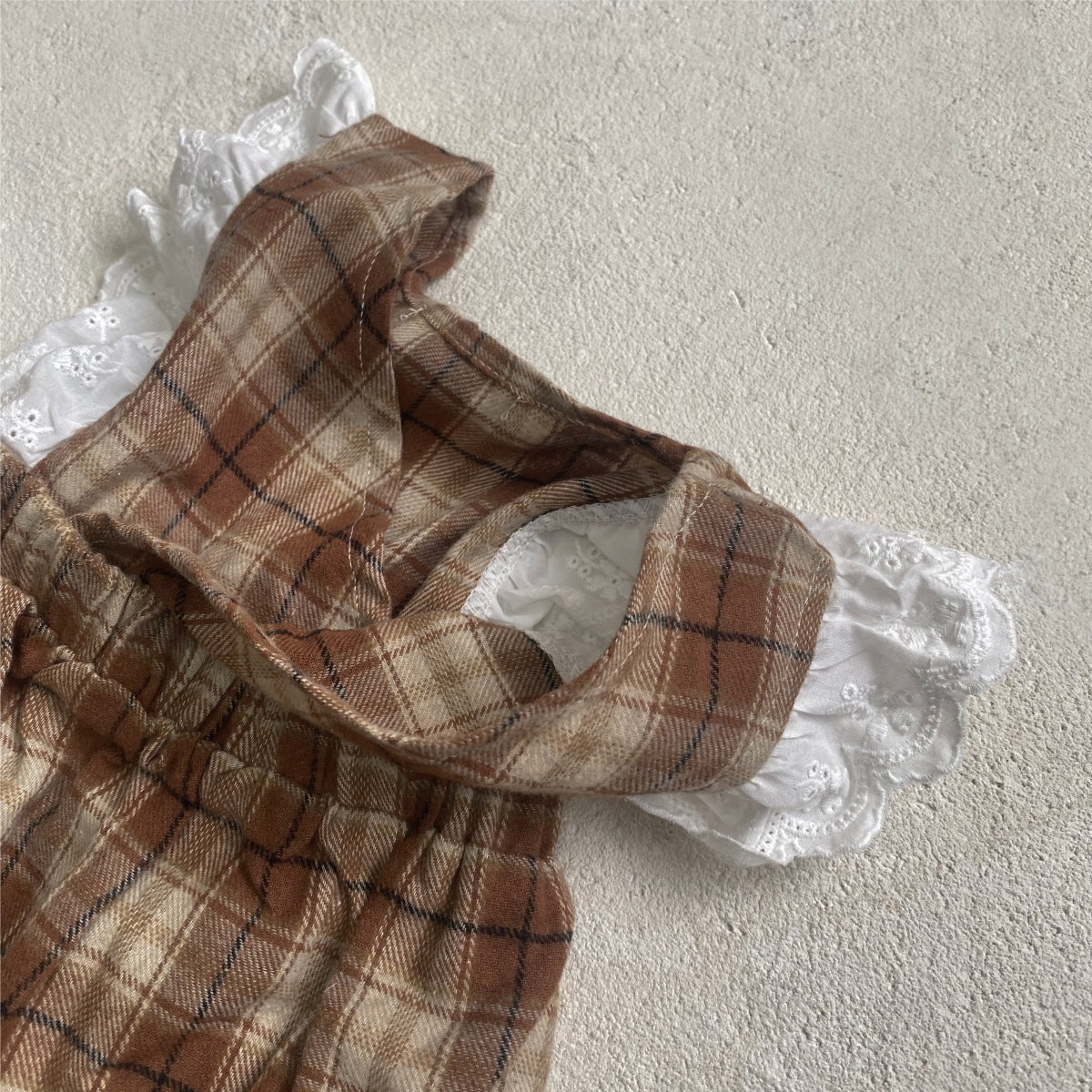 Autumn and Spring Arrival Baby Girls Plaid Pattern Sleeveless V Neck Bodysuit, MyKids-USA®, Bodysuits, MyKids-USA -  -  -  -  -  -  - .