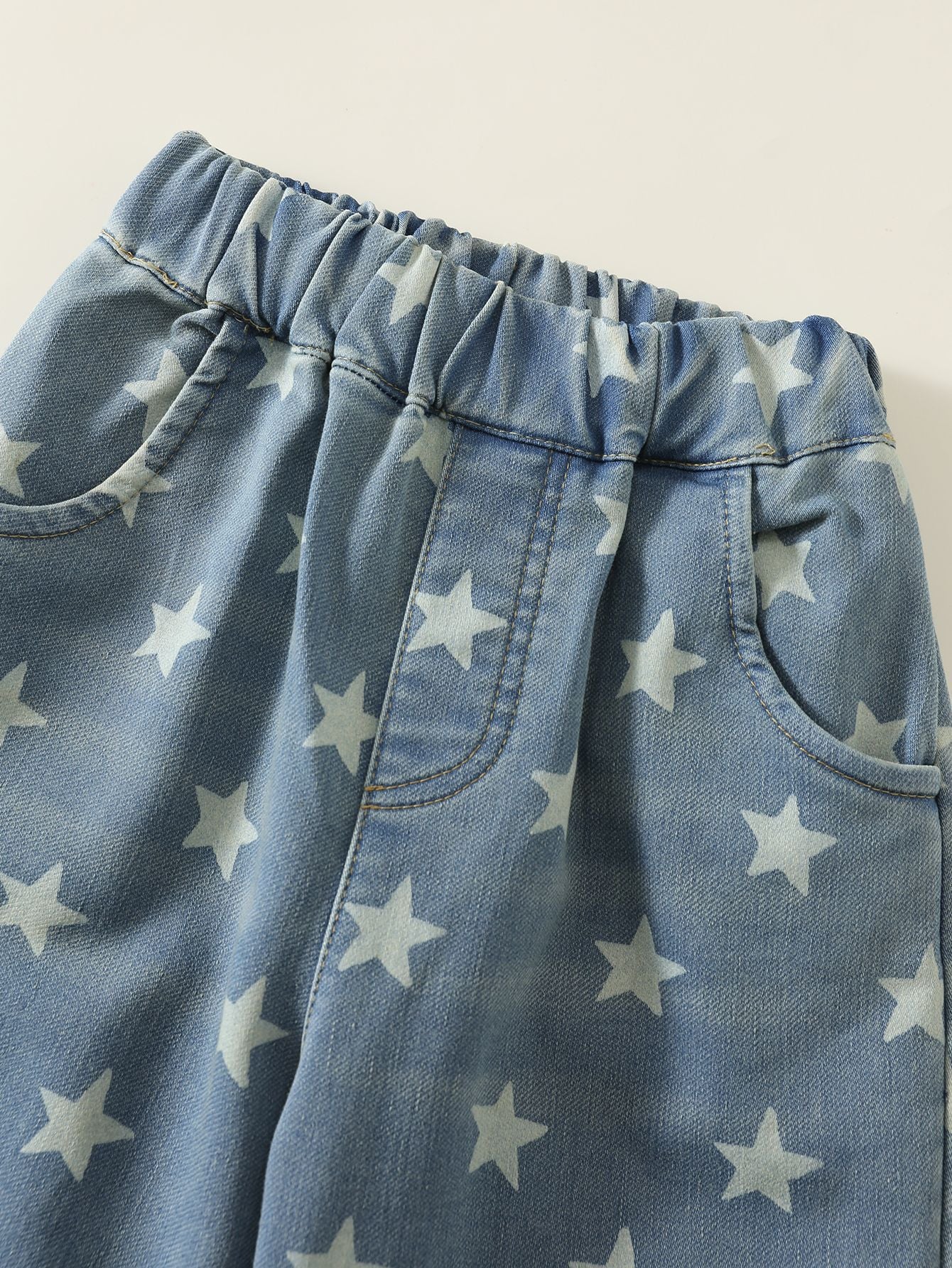 MyKids-USA® Arrival Autumn Girls Stars Pattern Jeans