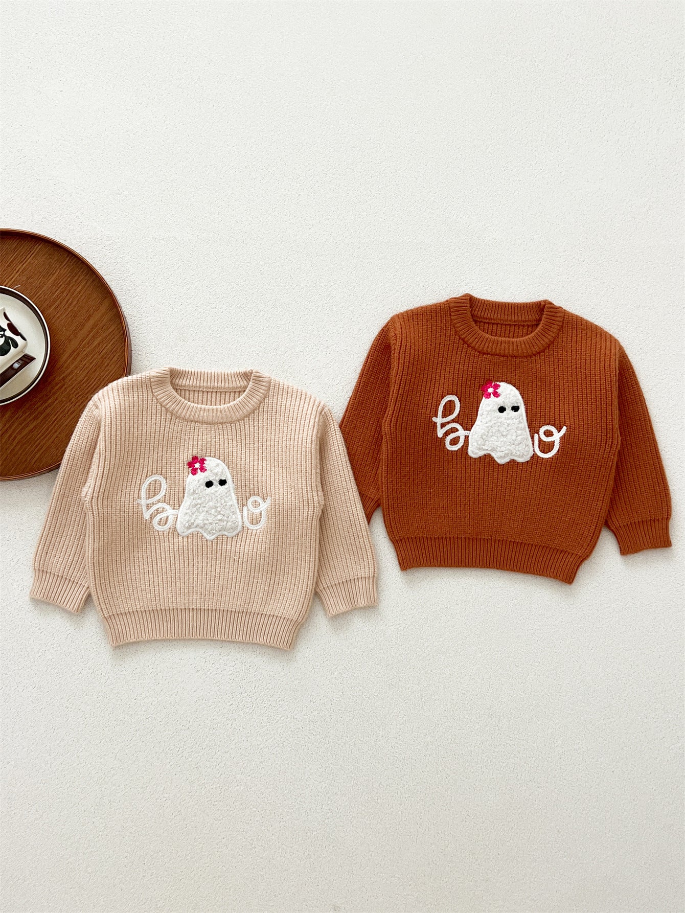 Autumn Arrival Baby Kids Unisex Comfortable Halloween Ghost Pattern Knitted Long Sleeves Pullover, MyKids-USA®, Baby & Toddler Outerwear, MyKids-USA -  -  -  -  -  -  - 