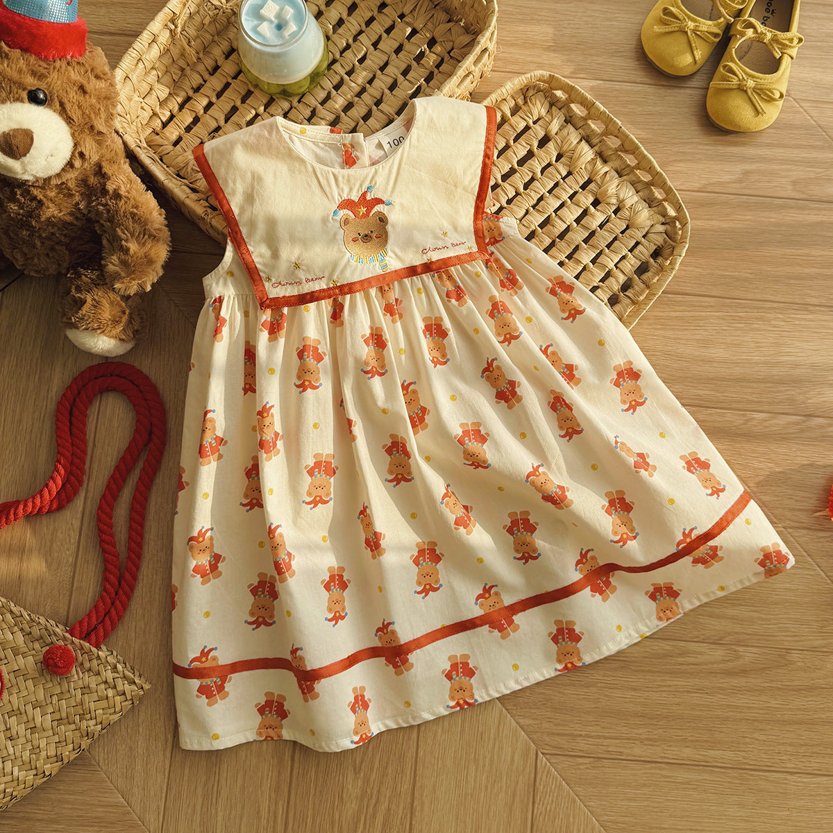 Summer Arrival Baby Girls Sleeveless Teddy Bears Pattern Dress, MyKids-USA®, Baby & Children's Dresses, MyKids-USA -  -  -  -  -  -  - .