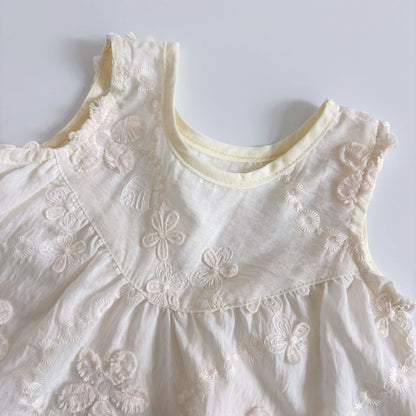 Summer Hot Selling Baby Girls Sleeveless Solid Color Flowers Embroidered Vest and Red Bloomers Clothing Set, MyKids-USA®, Baby & Toddler Outfits, MyKids-USA -  -  -  -  -  -  - 