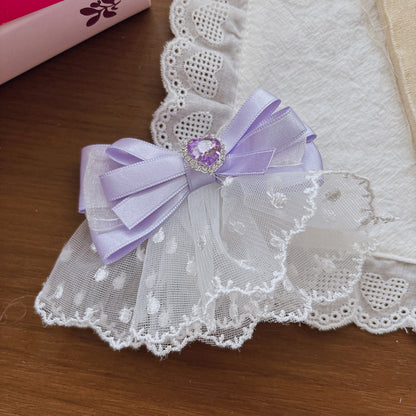 Collection of 2 Beaded Butterfly-bow Hair Clips or 1 Hair Ties, MyKids-USA®, Hair Pins, Claws & Clips, MyKids-USA - Size/Age - Average Size (0-12Y） - Color - White -  -  - TR2605061645-F.