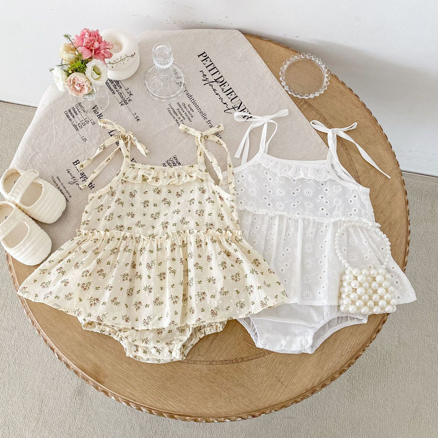 Summer Arrival Baby Girls Cute Sleeveless Floral Pattern Dress Design Strap Onesies, MyKids-USA®, Baby One-Pieces, MyKids-USA -  -  -  -  -  -  - 