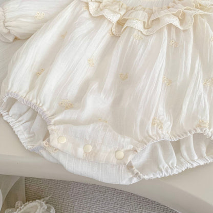 Spring Arrival Baby Girls Long Sleeves Flowers Pattern Ruffle Neck Bodysuit, MyKids-USA®, Bodysuits, MyKids-USA -  -  -  -  -  -  - .