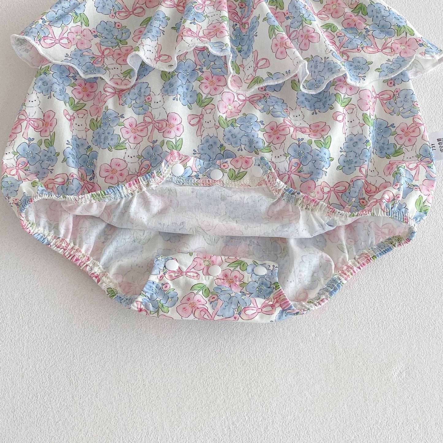 Summer Arrival Baby Girls Cute Floral Sleeveless Ruffle Design Onesies, MyKids-USA®, Baby One-Pieces, MyKids-USA -  -  -  -  -  -  - 