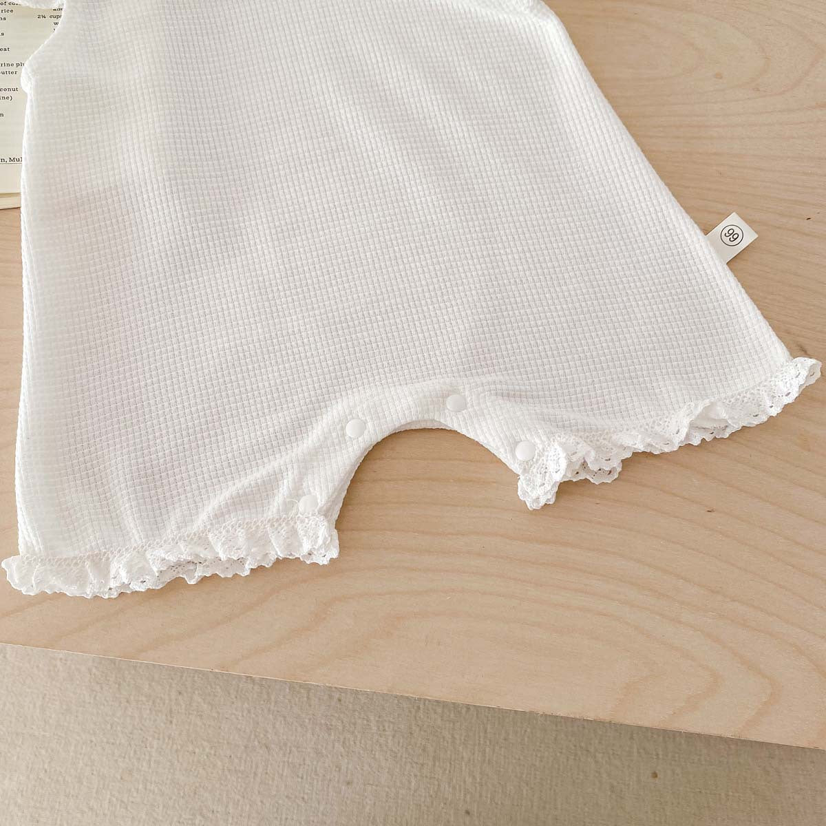 Summer Arrival Baby Girls Solid Color Short Sleeves Ruffle Neck Rompers, MyKids-USA®, Baby One-Pieces, MyKids-USA -  -  -  -  -  -  - 