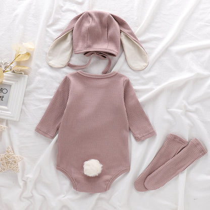 Autumn Arrival Baby Unisex Long Sleeves Solid Color Onesies with Hat and Socks, MyKids-USA®, Baby & Toddler Outfits, MyKids-USA -  -  -  -  -  -  - 
