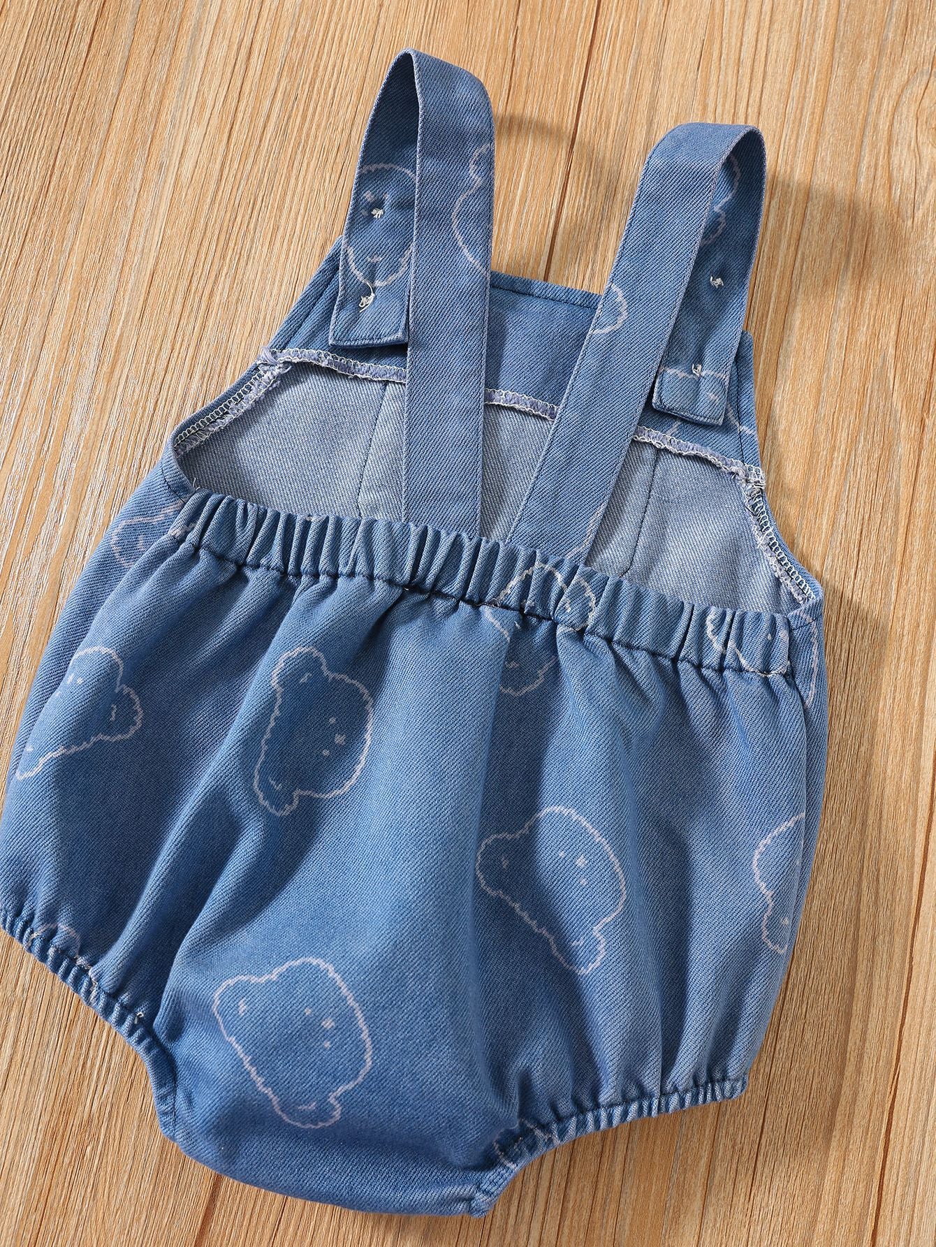 MyKids-USA® Autumn Arrival Baby Sleeveless Denim Overalls
