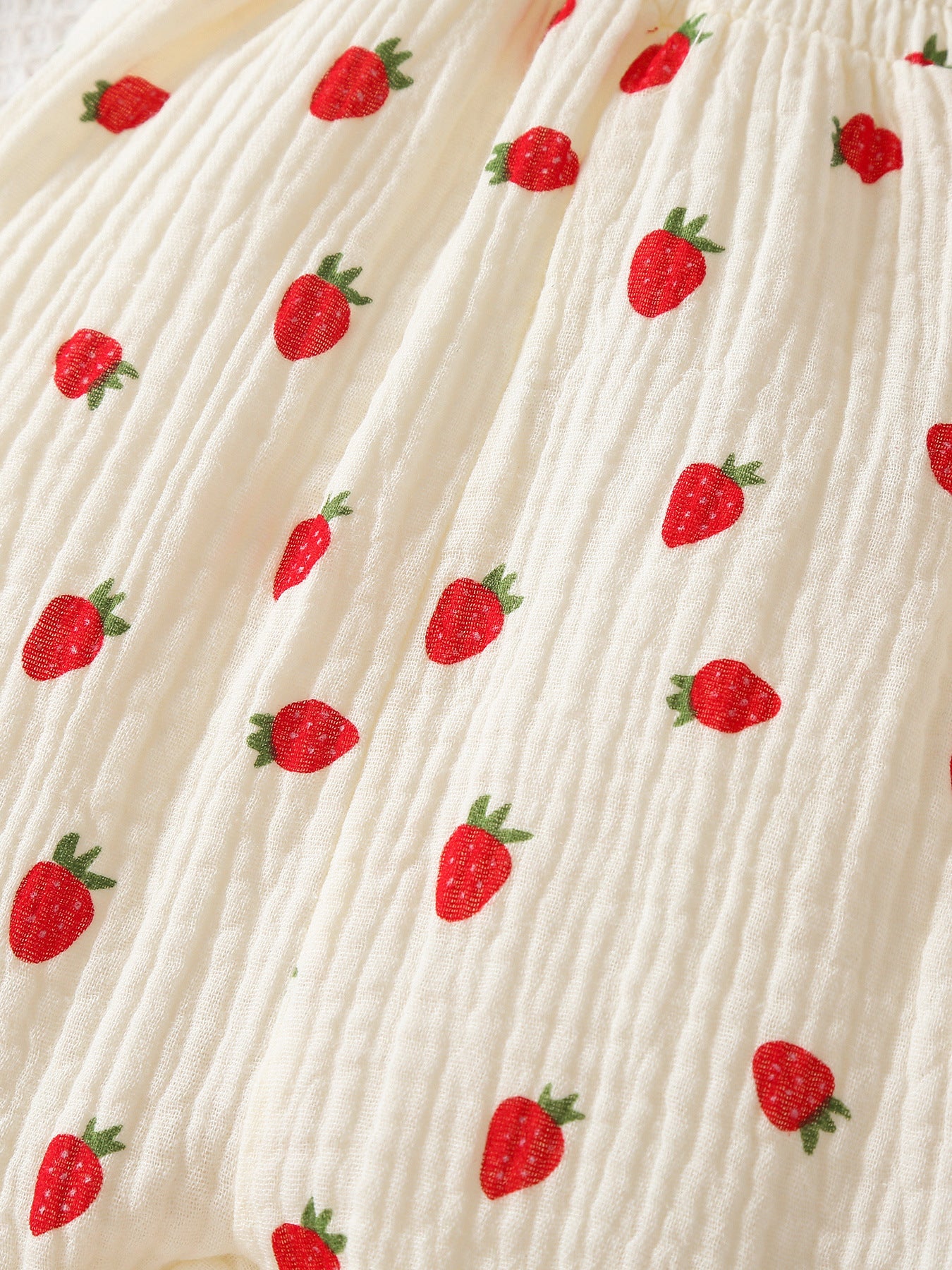 Design Summer Baby Kids Girls Sleeveless Strawberry Pattern Rompers with Hat
