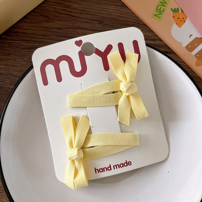 Collection of 2 Versatile Cute Cloth Design Hair Clips, MyKids-USA®, Hair Pins, Claws & Clips, MyKids-USA - Size/Age - Average Size (0-12Y） - Color - Apricot -  -  - TR2602011218-A.