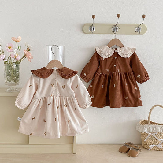 Autumn Hot Selling Baby Kids Girls Princess Long Sleeves Flowers Embroidered Pattern Dress, MyKids-USA®, Baby & Toddler Dresses, MyKids-USA -  -  -  -  -  -  - 