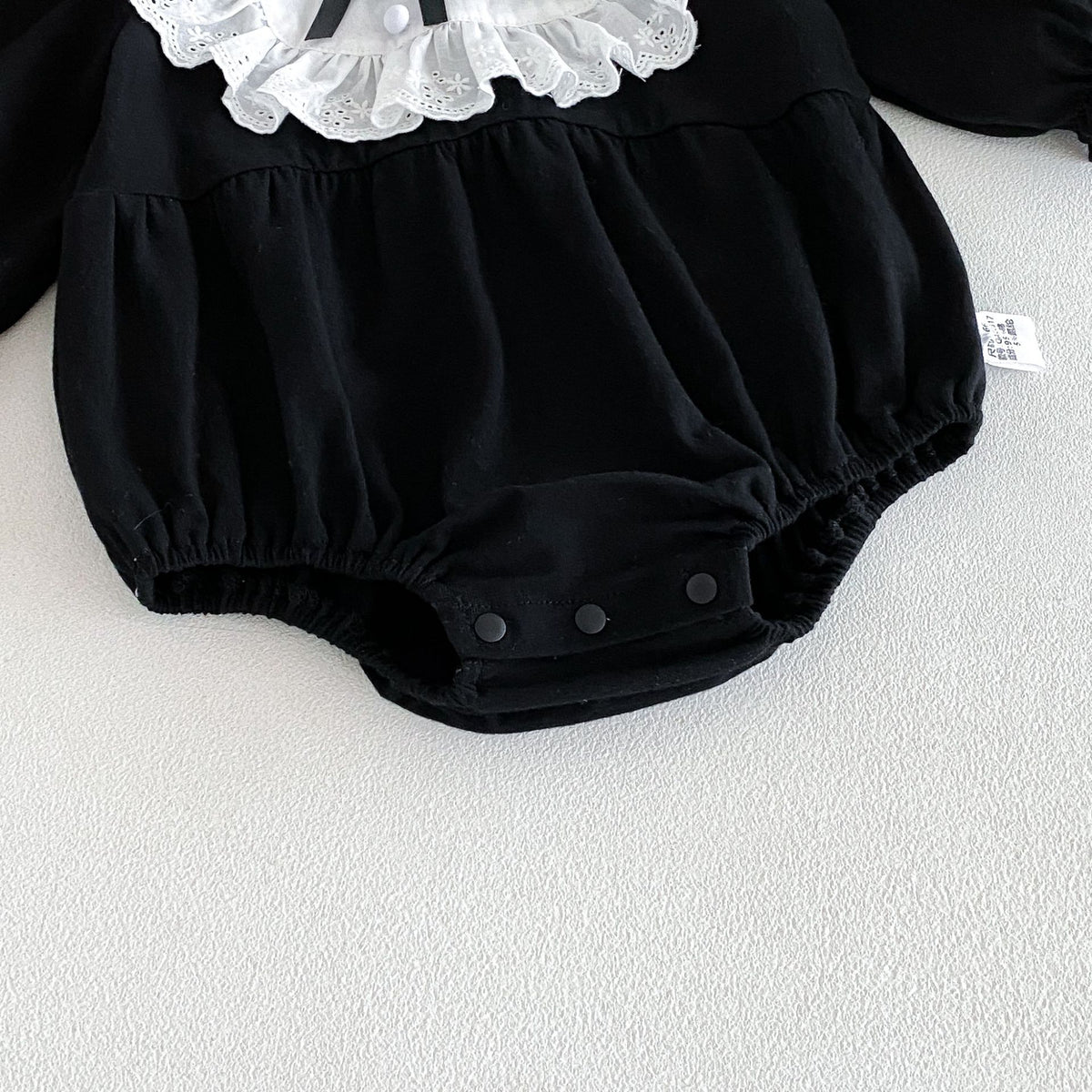 MyKids-USA® Autumn Arrival Baby Girls Long Sleeves Lace Trim Color Patchwork Bodysuit