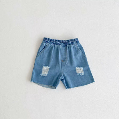 Summer Arrival Kids Unisex Denim Casual Style Shorts, MyKids-USA®, Shorts, MyKids-USA - Size/Age - 80 (9-12M) - Color - Blue -  -  - TR2506052241-A
