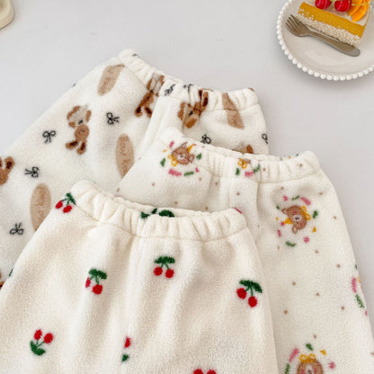 Winter and Autumn Baby Kids Girls Long Sleeves Cartoon and Cherry Pattern Top and Pants Pajamas Clothing Set, MyKids-USA®, Pajamas, MyKids-USA -  -  -  -  -  -  - 