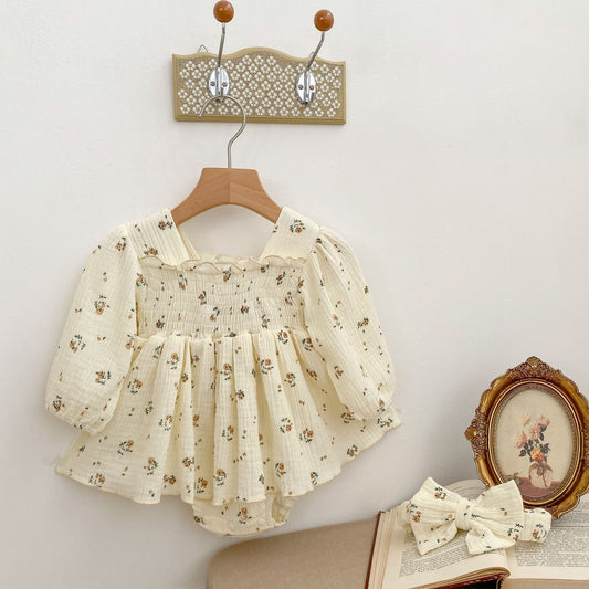 Double-Layered Mesh Floral Onesie: Princess-Inspired Crawling Dress For Baby Girls, MyKids-USA®, Baby & Toddler Dresses, MyKids-USA -  -  -  -  -  -  - 