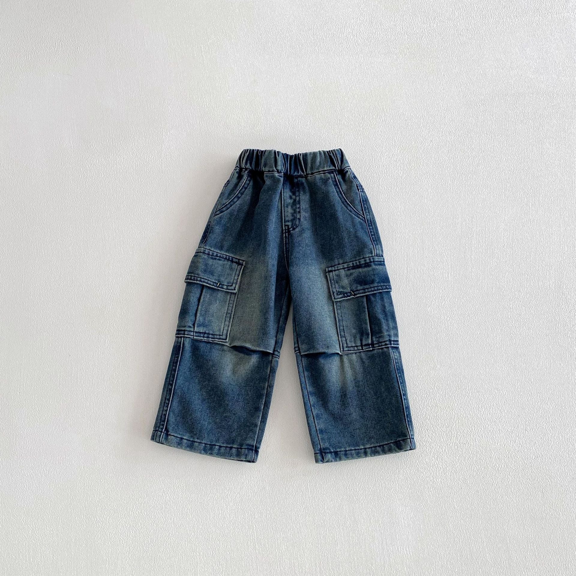 Arrival Baby Kids Boys and Girls Casual Denim Pants, MyKids-USA®, Jeans, MyKids-USA - Size/Age - 90 (12-24M) - Color - Navy Blue (Dark Blue) -  -  - TR2603161818-A.