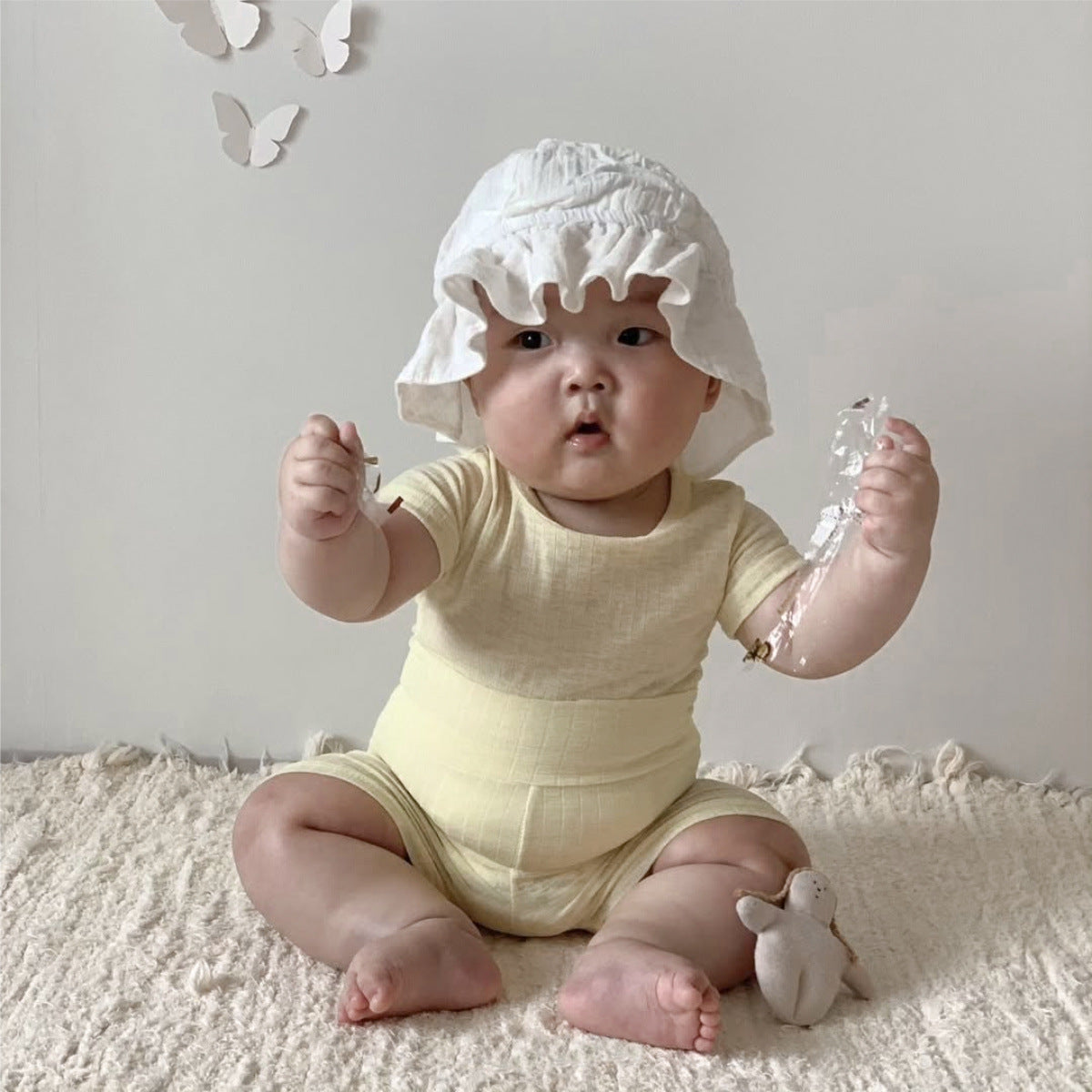 Summer Hot Selling Baby Kids Short Sleeves Plain Striped Pattern Top and Pants Casual Pajamas Clothing Set, MyKids-USA®, Baby & Toddler Outfits, MyKids-USA -  -  -  -  -  -  - 