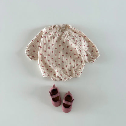 Heart & Plaid Graphic New Arrive Onesies