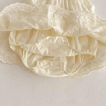 Summer Arrival Baby Girls Sleeveless Flowers Pattern Embroidery Bodysuit, MyKids-USA®, Baby One-Pieces, MyKids-USA -  -  -  -  -  -  - .