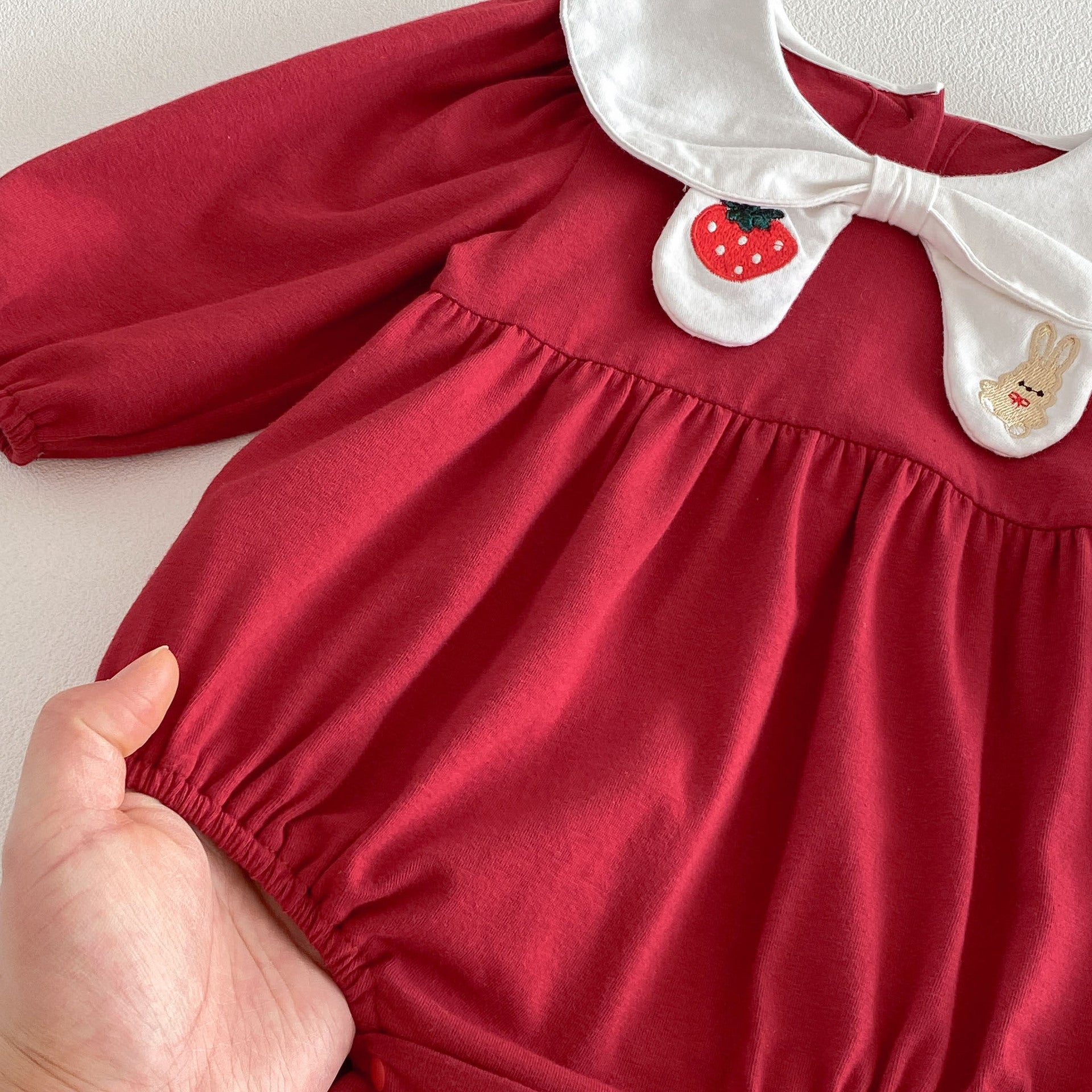 Spring Arrival Baby Girls Long Sleeves Navy Collar Color Patchwork Bodysuit, MyKids-USA®, Bodysuits, MyKids-USA -  -  -  -  -  -  - .