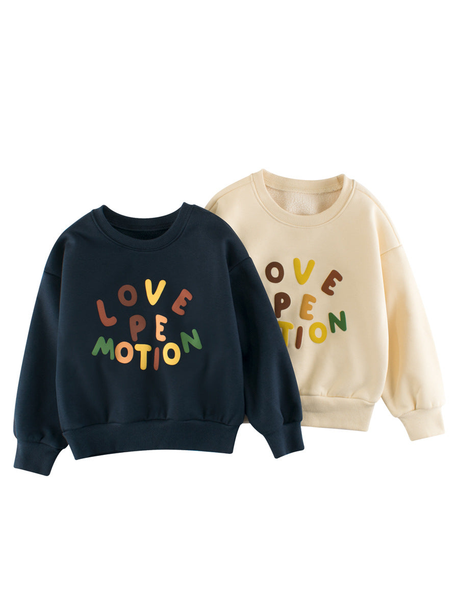 Baby Boy Kids Letters Pattern Crew Neck Long Sleeves Warm Cozy Pullover, MyKids-USA®, Baby & Toddler Outerwear, MyKids-USA -  -  -  -  -  -  - 
