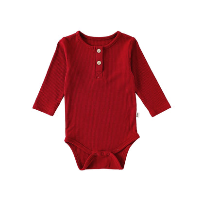 Autumn Arrival Baby Unisex Long Sleeves Casual Plain Crew Neck Onesies and Pants Clothing Sets, MyKids-USA®, Baby & Toddler Outfits, MyKids-USA - Size/Age - 66 (3-6M) - Color - Red -  -  - TR2509022121-D