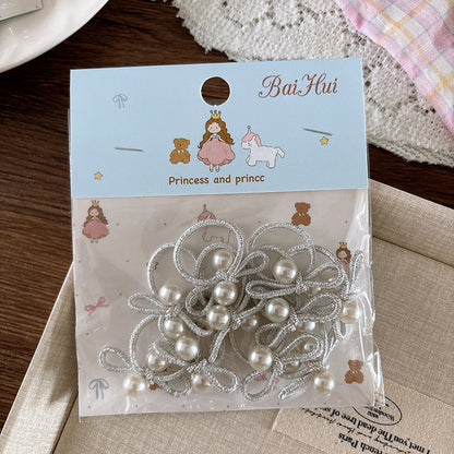 Collection of 10 Versatile Beaded Hair Ties, MyKids-USA®, Ponytail Holders, MyKids-USA - Size/Age - Average Size (0-12Y） - Color - Beige -  -  - TR2602011224-A.