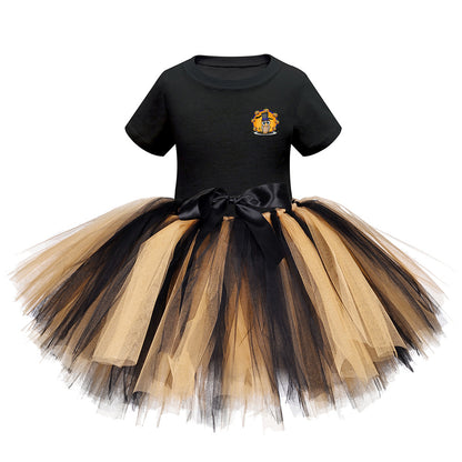 Arrival Girls’ Halloween Costume: Short Sleeves Cartoon Print Witches Cosplay Party Tulle Patchwork Dress, MyKids-USA®, Costume Dresses, MyKids-USA - Size/Age - S (1-3Y) - Color - Green -  -  - TR2409081536.