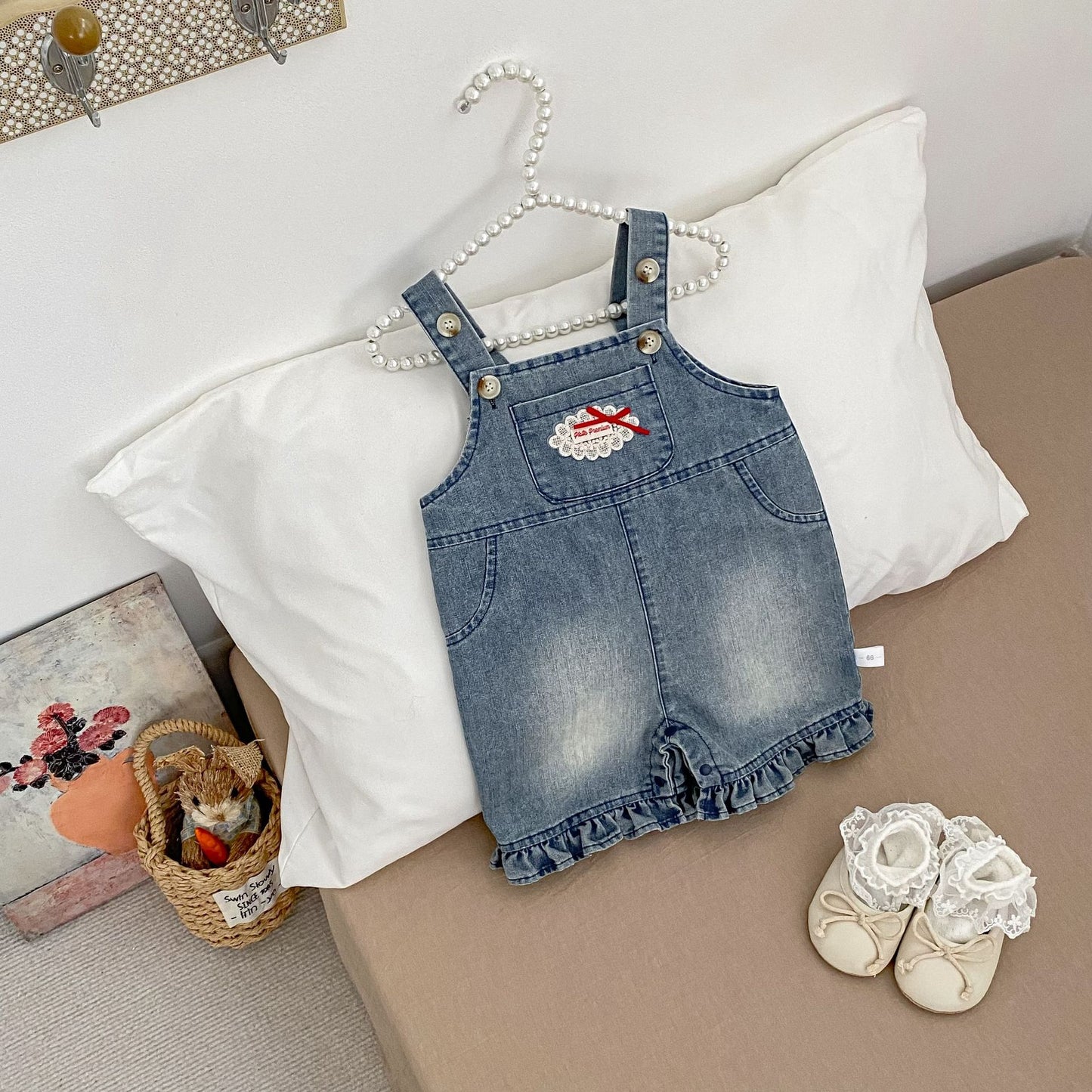 Design Summer Baby Kids Girls Sleeveless Embroidered Overalls, MyKids-USA®, Baby & Children's One-Pieces, MyKids-USA -  -  -  -  -  -  - .