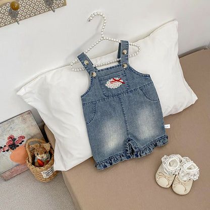 Design Summer Baby Kids Girls Sleeveless Embroidered Overalls, MyKids-USA®, Baby & Children's One-Pieces, MyKids-USA -  -  -  -  -  -  - .