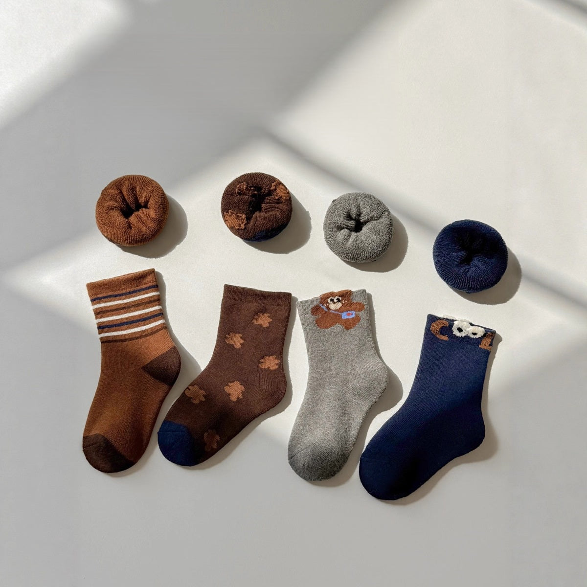 Autumn and Winter Arrival Baby Unisex Breathable Striped/Dots Pattern Socks 1 Lot=4-Pair Set, MyKids-USA®, Baby & Toddler Socks & Tights, MyKids-USA -  -  -  -  -  -  - .