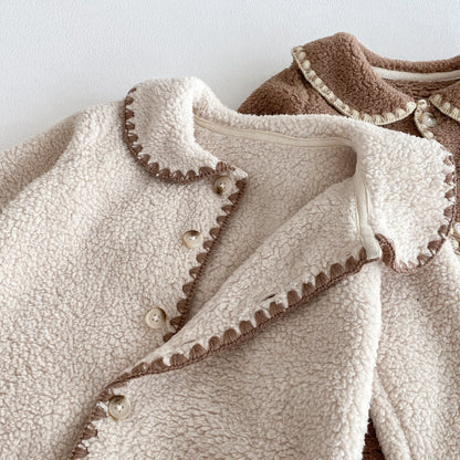 Winter and Autumn Arrival Baby Unisex Long Sleeves Color Patchwork Fluffy Rompers, MyKids-USA®, Baby One-Pieces, MyKids-USA -  -  -  -  -  -  - 