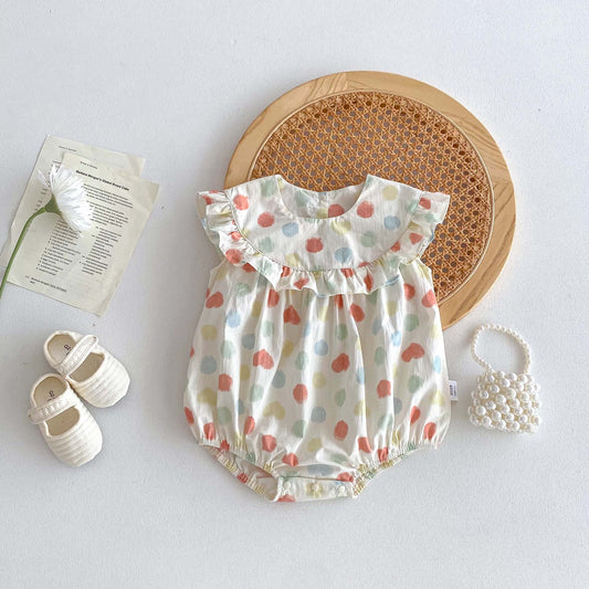 Summer Hot Selling Baby Girls Sleeveless Crew Neck Colorful Polka Dots Onesie, MyKids-USA®, Baby One-Pieces, MyKids-USA -  -  -  -  -  -  - 