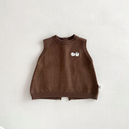 Arrival Winter and Autumn Baby Kids Unisex Cartoon Pattern Sleeveless Knitted Vest, MyKids-USA®, Tunics, MyKids-USA - Size/Age - 80 (9-12M) - Color - Coffee -  -  - TR2511262158-A