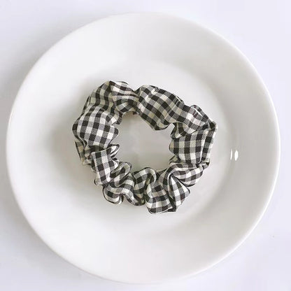 Girls Plaid Pattern Simply Style Lovely Large Intestine Hair Tie