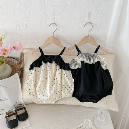 Summer Arrival Baby Girls Sleeveless Color Patchwork Strap Bodysuit, MyKids-USA®, Baby One-Pieces, MyKids-USA -  -  -  -  -  -  - .
