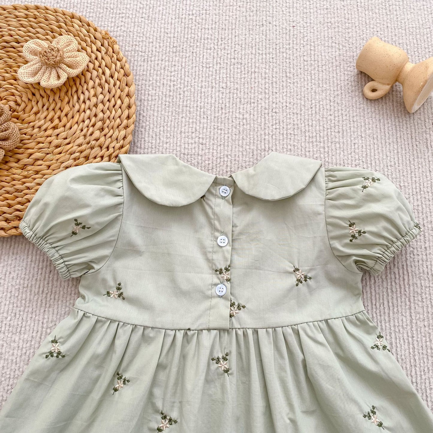 Summer Girls Flowers Pattern Embroidered Onesies and Dress – Princess Sister Matching Set, MyKids-USA®, Baby & Toddler Outfits, MyKids-USA -  -  -  -  -  -  - .