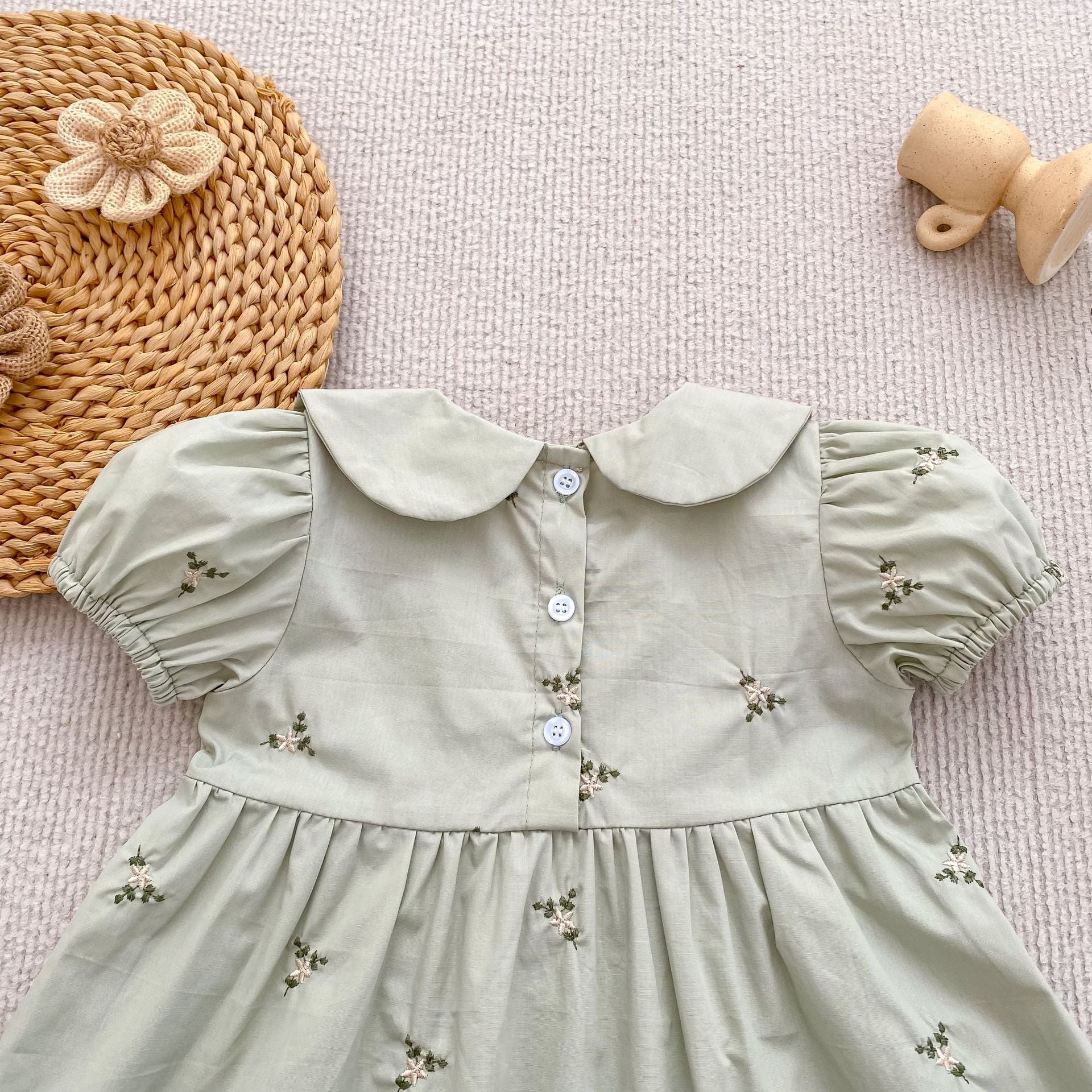 Summer Girls Flowers Pattern Embroidered Onesies and Dress – Princess Sister Matching Set, MyKids-USA®, Baby & Toddler Outfits, MyKids-USA -  -  -  -  -  -  - .