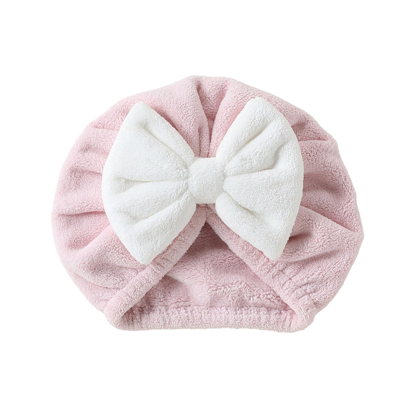Cute Bow Fast-Absorb Drying Cap for Girls, MyKids-USA®, Hair Pins, Claws & Clips, MyKids-USA - Size/Age - S (1-3Y) - Color - Pink -  -  - TR2506012314-D.