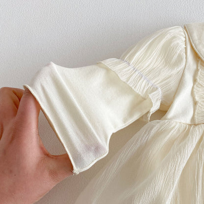 Spring Arrival Baby Girls Long Sleeves Solid Color Peter Pan Collar Onesies Dress, MyKids-USA®, Baby & Toddler Dresses, MyKids-USA -  -  -  -  -  -  - .