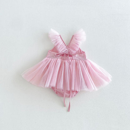 Design Summer Baby Kids Girls Sleeveless Sequins Pattern Strap Bodysuit Dress, MyKids-USA®, Baby & Children's One-Pieces, MyKids-USA -  -  -  -  -  -  - .