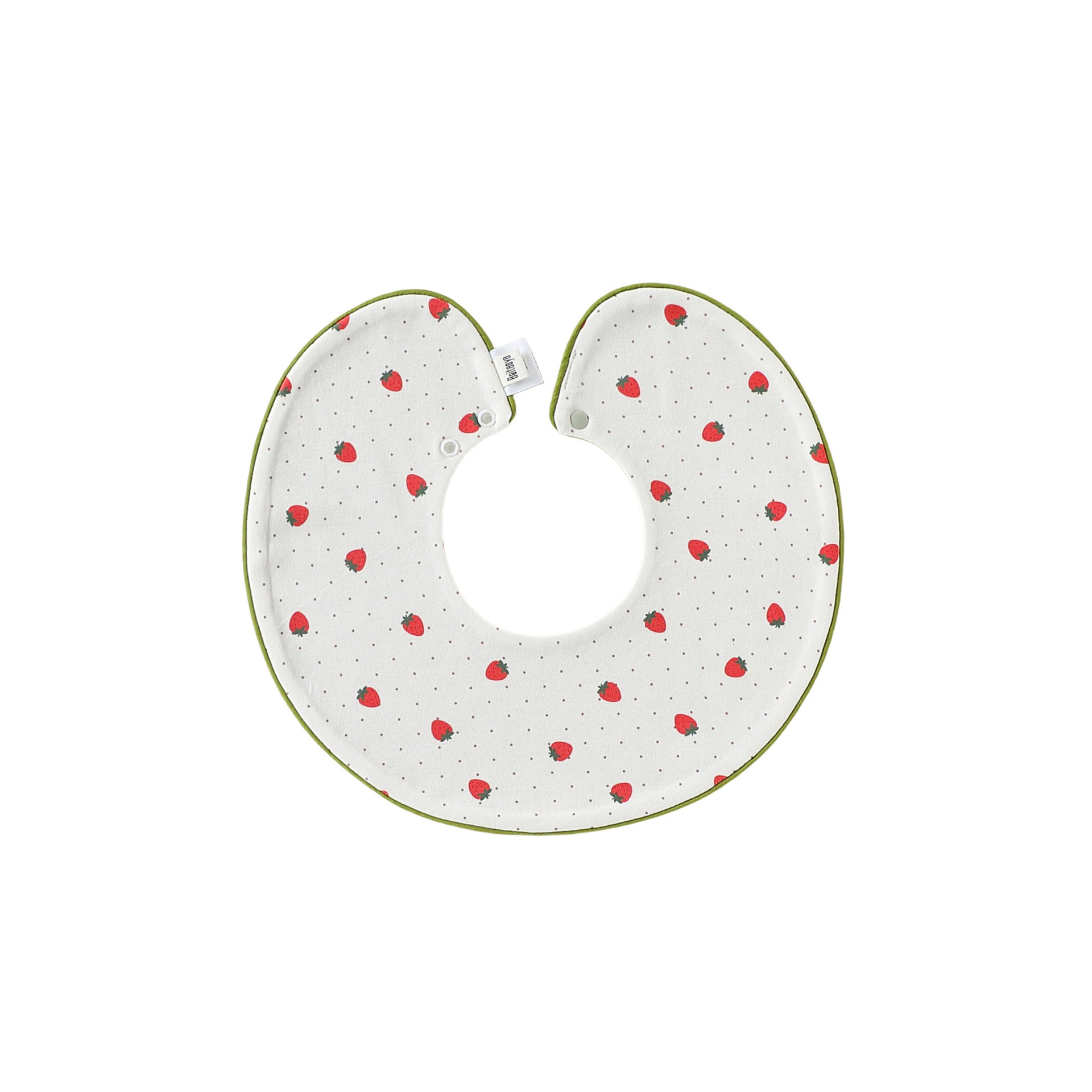 Adorable Flowers and Fruits Pattern Cotton Blend Snap-on Round Shaped Bib, MyKids-USA®, Bibs, MyKids-USA® - Size/Age - M (1-3Y) - Color - Beige -  -  - TR2604242318-A.