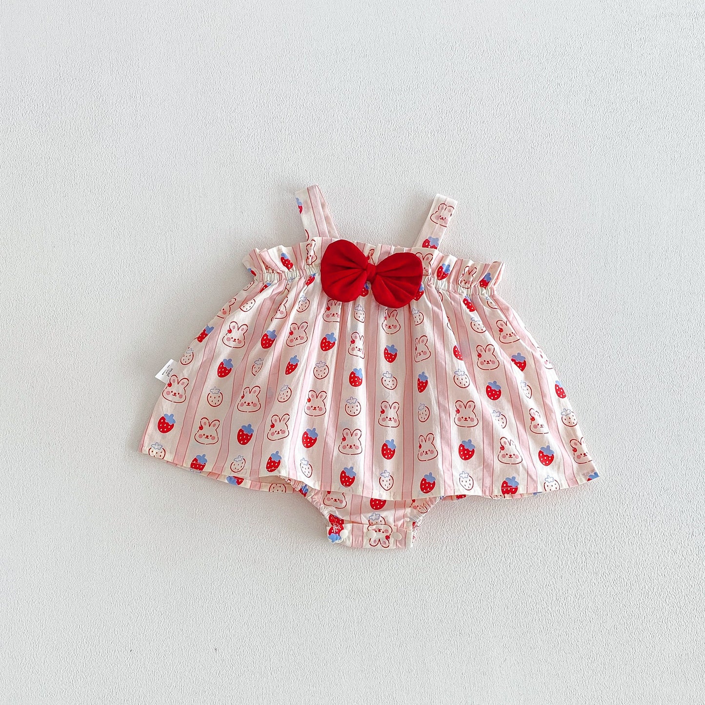 Design Summer Baby Kids Girls Sleeveless Cartoon Pattern Strap Bodysuit, MyKids-USA®, Baby & Children's One-Pieces, MyKids-USA - Size/Age - 66 (3-6M) - Color - Red -  -  - TR2605032209-A.