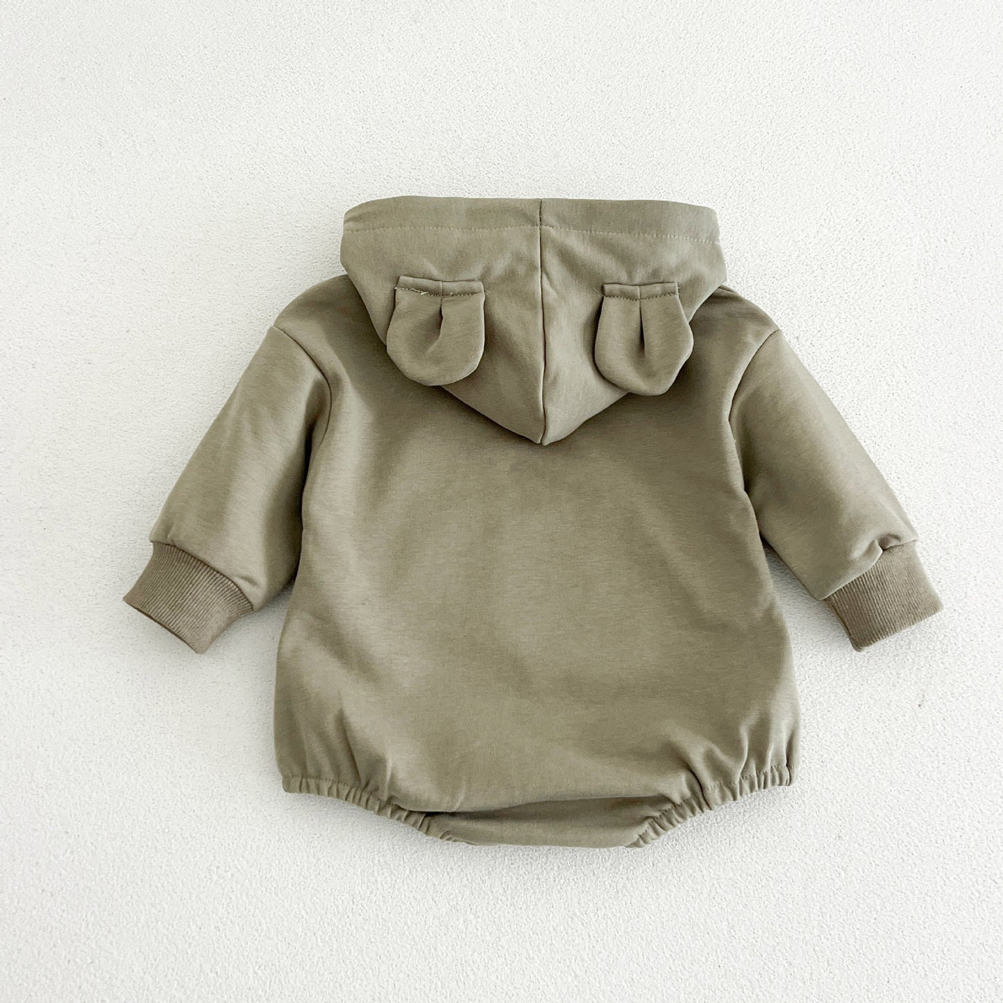 MyKids-USA® Autumn Solid Color Baby Kids Unisex Hooded Bodysuit