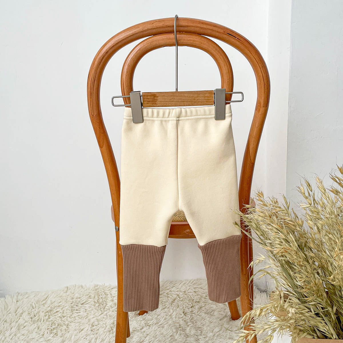 Autumn and Winter Arrival Color Patchwork Style Simple Fleece-Lined Pants for Kids, MyKids-USA®, Trousers, MyKids-USA - Size/Age - 66 (3-6M) - Color - Coffee -  -  - TR2512101721-B.