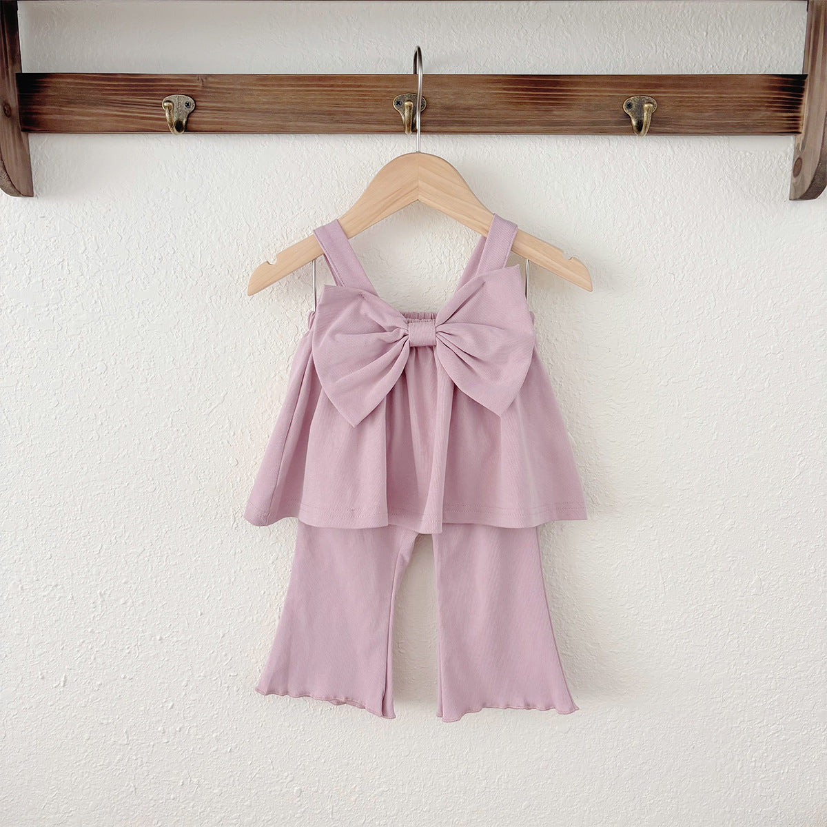 Summer Baby Kids Cute Solid Color Sleeveless Top Vest with Trousers Clothing Set for Girls, MyKids-USA®, Baby & Toddler Outfits, MyKids-USA - Size/Age - 73 (6-9M) - Color - Pink -  -  - TR2505092129-C