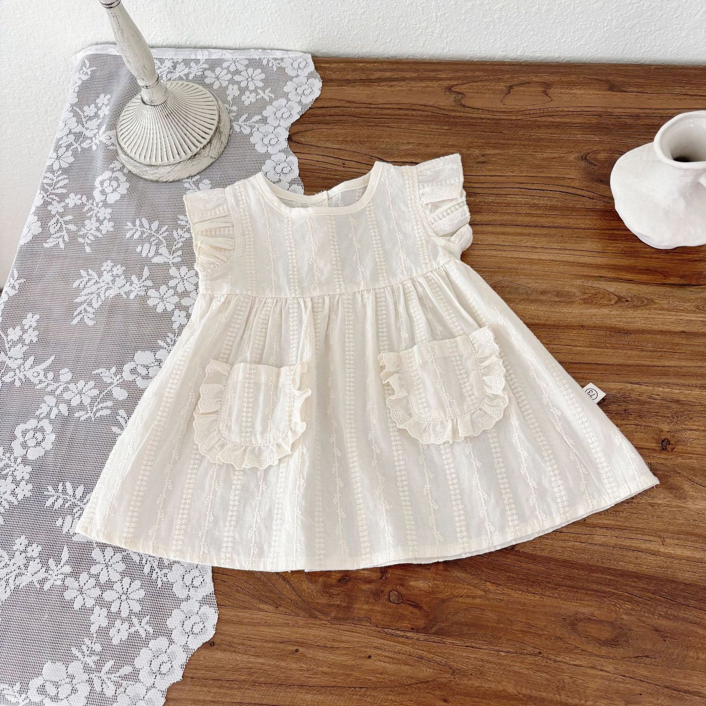 Summer Hot Selling Kids Girls Cute Fly Sleeves Striped and Flowers Pattern Dress, MyKids-USA®, Baby & Toddler Dresses, MyKids-USA -  -  -  -  -  -  - 