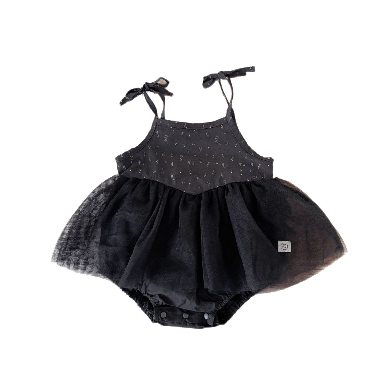 Summer Arrival Baby Girls Black Sleeveless Floral Dress Design Strap Onesies, MyKids-USA®, Baby & Toddler Dresses, MyKids-USA -  -  -  -  -  -  - 