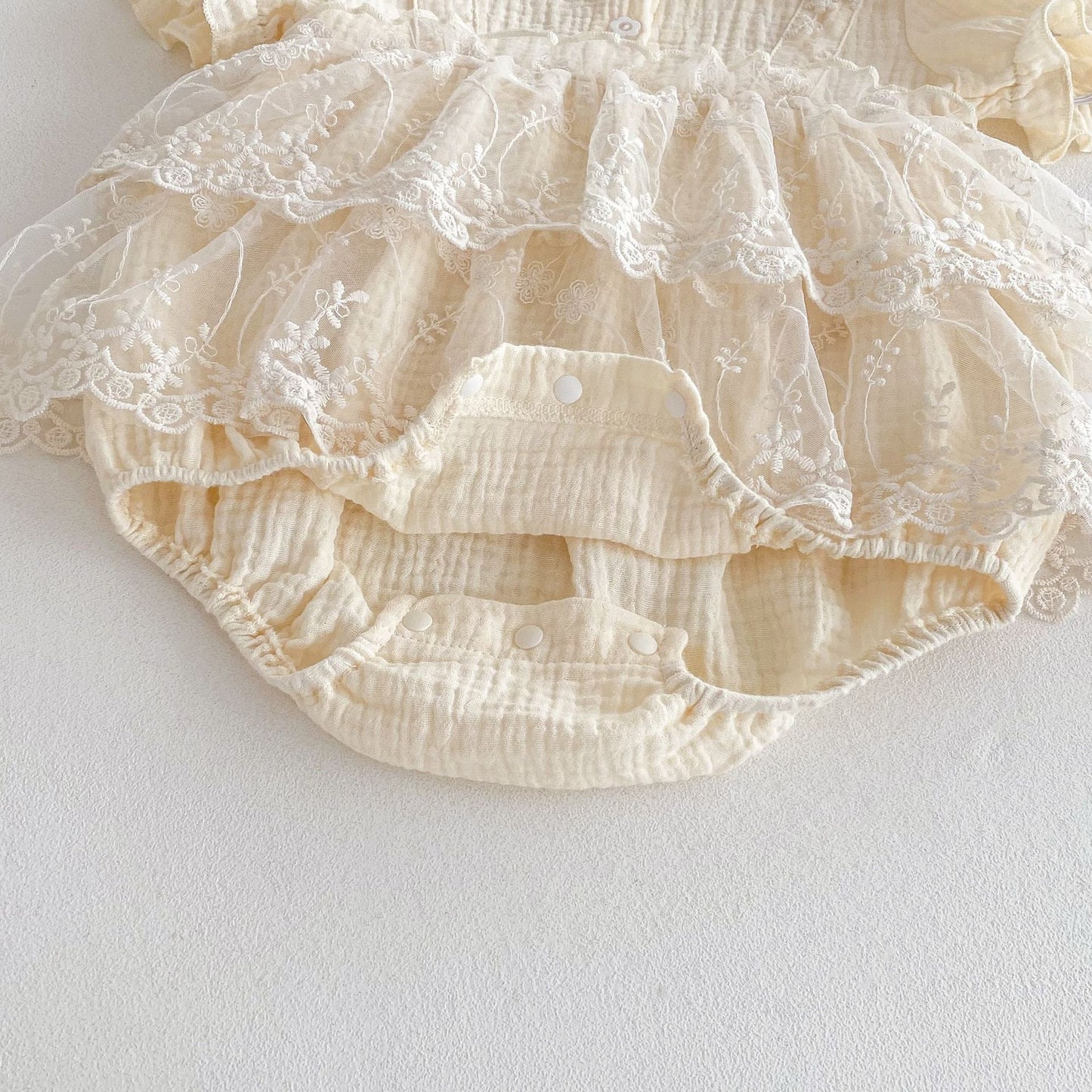 Summer Arrival Baby Girls Cute Solid Color Floral Embroidery Tulle Patchwork Short Sleeves Dress Design Onesies, MyKids-USA®, Baby One-Pieces, MyKids-USA -  -  -  -  -  -  - 