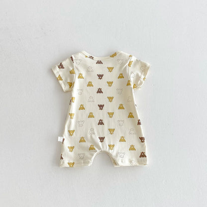 Summer Arrival Baby Unisex Animals Cartoon Pattern Short Sleeves Rompers, MyKids-USA®, Baby One-Pieces, MyKids-USA -  -  -  -  -  -  - 